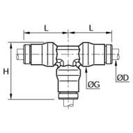 Złącze trójnik 4 mm (3604 04 00) - Legris