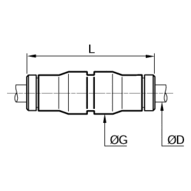 Złącze proste wtykane 4 mm (3606 04 00) - Legris