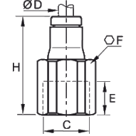Złącze proste wtykane z gwintem wewnętrznym 4 mm G1/4 (3614 04 13) - Legris