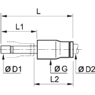 Złącze redukcyjne 6 mm 1/4 INC (3667 06 56) - Legris