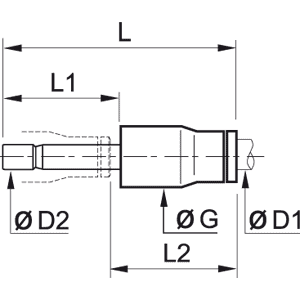 Złącze redukcyjne 6 mm 4 mm (3668 06 04) - Legris