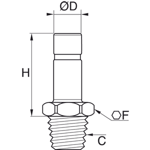 Złącze proste z gwintem stal nierdzewna 12 mm NPT1/4 (3821 12 14) - Legris