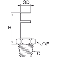 Złącze proste z gwintem stal nierdzewna 12 mm R3/8 (3821 12 17) - Legris