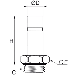 Złącze proste z gwintem stal nierdzewna 8 mm G1/4 (3831 08 13) - Legris