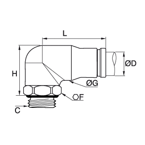 Złącze kątowe 90° wtykowe stal nierdzewna 12 mm G1/2 (3879 12 21) - Legris
