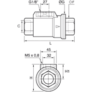 Zawór axialny G3/8 (4202 10 17 30) - Legris
