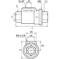 Zawór axialny G3/8 (4222 10 17 20) - Legris