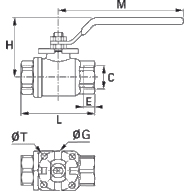 Zawór kulowy stal nierdzewna G1/2 (4812 15 21) - Legris