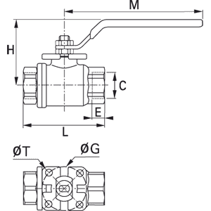 Zawór kulowy stal nierdzewna G1 (4812 25 34) - Legris