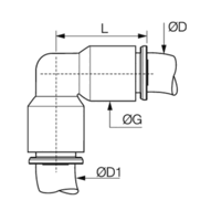 Złącze kątowe 90° 10 mm 10 mm (6802 10 00) - Legris