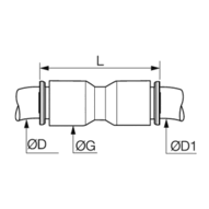 Złącze proste wtykane 8 mm 8 mm (6806 08 00) - Legris