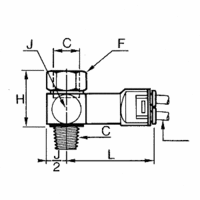 Czujnik pneumatyczny 4 mm R1/8 (7808 04 10) - Legris