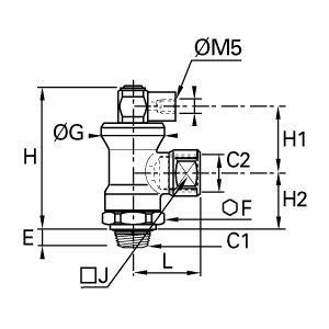 Zawór blokowany NPT1/4 NPT1/4 (7886 14 14) - Legris