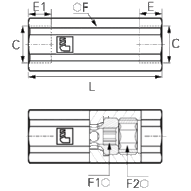 Zawór zwrotny M5x0,8 (7930 19 19) - Legris
