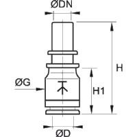 Złącze wtykowe do złącz zatrzaskowych 6 mm (7960 05 06) - Legris