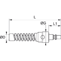 Szybkozłącze bezpieczne ze sprężyną ochronną 8 mm (9080U06 08) - Legris