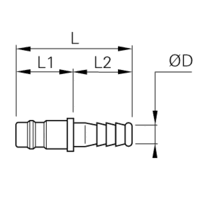 Szybkozłącze część męska z wtykiem na przewód 6 mm (9094A06 06) - Legris