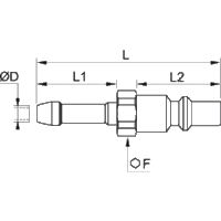 Szybkozłącze część męska z wtykiem na przewód 6 mm (9094U06 06) - Legris