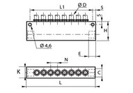 Kolektory pneumatyczne aluminiowe in-line, wtykowe, seria 3310 - Legris