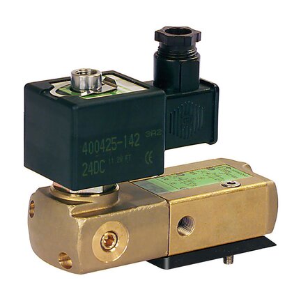 Elektrozawór 5/2 1/4", DN8, NPT (ANSI 1.20.3) bez ster. ręcznego, bistabilny, stal nierdzewna, VMQ+PUR, 1.8W, klasa cewki F (NF8551A322.48/DC) - ASCO