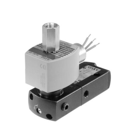 Elektrozawór 3/2 - 5/2 G1/2, stal nierdzewna - korpus (SCG553A322MO.24/DC) - ASCO
