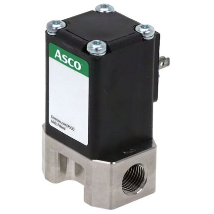 Elektrozawór proporcjonalny 2/2 NC 1/4, DN8, stal nierdzewna, FPM, 8W, klasa cewki H (G209A427S0X00H1) - ASCO