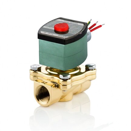 Elektrozawór z pilotem 2/2 NC 1-1/2", DN40, mosiądz, NBR, 11.2W, klasa cewki F, ATEX (EMXE210D022.24/DC.22471) - ASCO