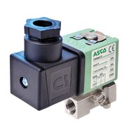Elektrozawór 2/2 NC G1/8, DN2.4, mosiądz, FPM, wtyczka IP65 (SCG256B004V.230/50-60) - ASCO