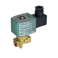 Zawór pneumatyczny skośny 2/2 NC G1-1/4", brąz, wlot medium pod dysk, DN32, siłownik D90 (E263K232S1TD0H1), seria 290 - ASCO