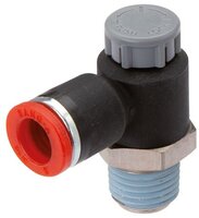 Zawór dławiąco-zwrotny R 3/8"-12, dławienie na wlocie, Sang-A