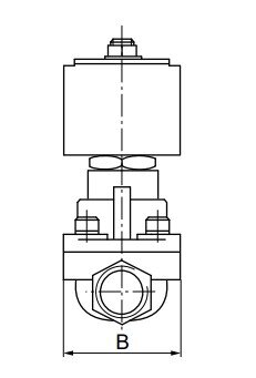 Elektrozawór wysokociśnieniowy 2/2, NC, G 1" 110VAC, Teflon