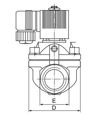 Elektrozawór do wysokich ciśnień i temperatury 2/2, NC, G 1/2 24 VDC