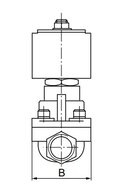 Elektrozawór wysokociśnieniowy 2/2, NC, G 1" 24VDC, Teflon