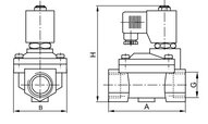 Elektrozawór 2/2, NC, G 1", 24VAC, ze stali nierdzewnej (AISI316 + Viton)
