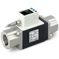 Czujnik przepływu wody cyfrowy, IP65, złącza zaciskowe, z wyświetlaczem, seria PF3W7 (PF3W711-10-L-MZ) - SMC