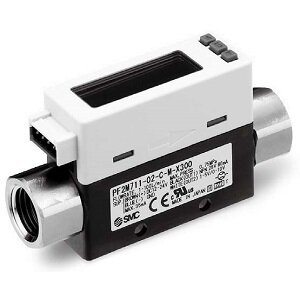 Czujnik przepływu cyfrowy, 2-kolorowy wyświetlacz, IP40, seria PF2M7 (PF2M710-01-E-M-X300) - SMC