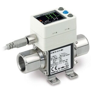 Czujnik przepływu wody cyfrowy, 2-16 l/min, IP65, złącza zaciskowe, seria PF3W7 (PF3W720-F04-FTN-MZ) - SMC