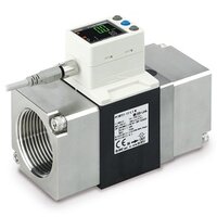 Czujnik przepływu wody cyfrowy, IP65, złącza zaciskowe, z wyświetlaczem, seria PF3W7 (PF3W721-F12-L2N-M) - SMC