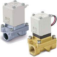 Elektrozawór 2/2, sterowany pośrednio, pojedyncza jednostka, G1/2, 24V DC, N.C. (VXZ240FZ2AA) - SMC