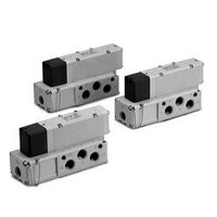 Elektrozawór 5/3, do montażu płytowego, seria VQC5000 (VQC5301-51) - SMC