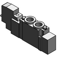 Elektrozawór 5/2, pojedyncza cewka, 24V DC (25A-SY7120-5LZ-C10-Q) - SMC