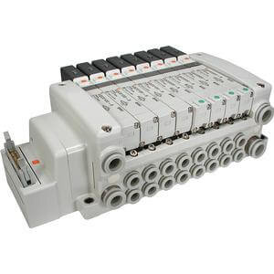 Rozdzielacz, 10 stanowisk, seria VQC1*0* (VV5QC11-10C6SFA-B) - SMC