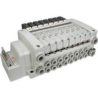 Rozdzielacz, 10 stanowisk, seria VQC1*0* (VV5QC11-10C6SFA-B) - SMC
