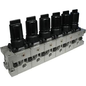 Rozdzielacz regulatorów, 6 stanowisk (ARM3000-06B-03) - SMC