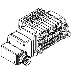 Rozdzielacz, 2 stanowiska, ATEX (56-VV5QC41-02C10FMD0N) - SMC