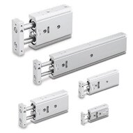 Siłownik pneumatyczny, podwójne tłoczysko, średnica 20 mm, skok 70 mm (CXS2M20-70-XB24) - SMC