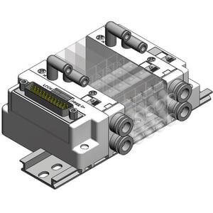 Rozdzielacz, złącze D-Sub (SS5J3-60FD1-17BS) - SMC