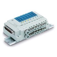 Rozdzielacz zaworowy SJ3000, 4 stanowiska (SS5J3-60FD2-04DS) - SMC