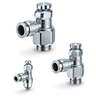 Zawór dławiąco-zwrotny, G3/8, średnica 8, 150°C (HF2A-ASG3201-G03-08V) - SMC