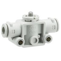 Zawór mechaniczny 3/2 portowy, średnica 4 mm (VM133F-04-01SZ) - SMC